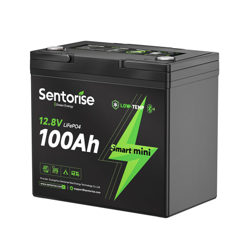 Batterie LiFePO4 Sentorise 12 V 100 Ah SuperMini avec Bluetooth