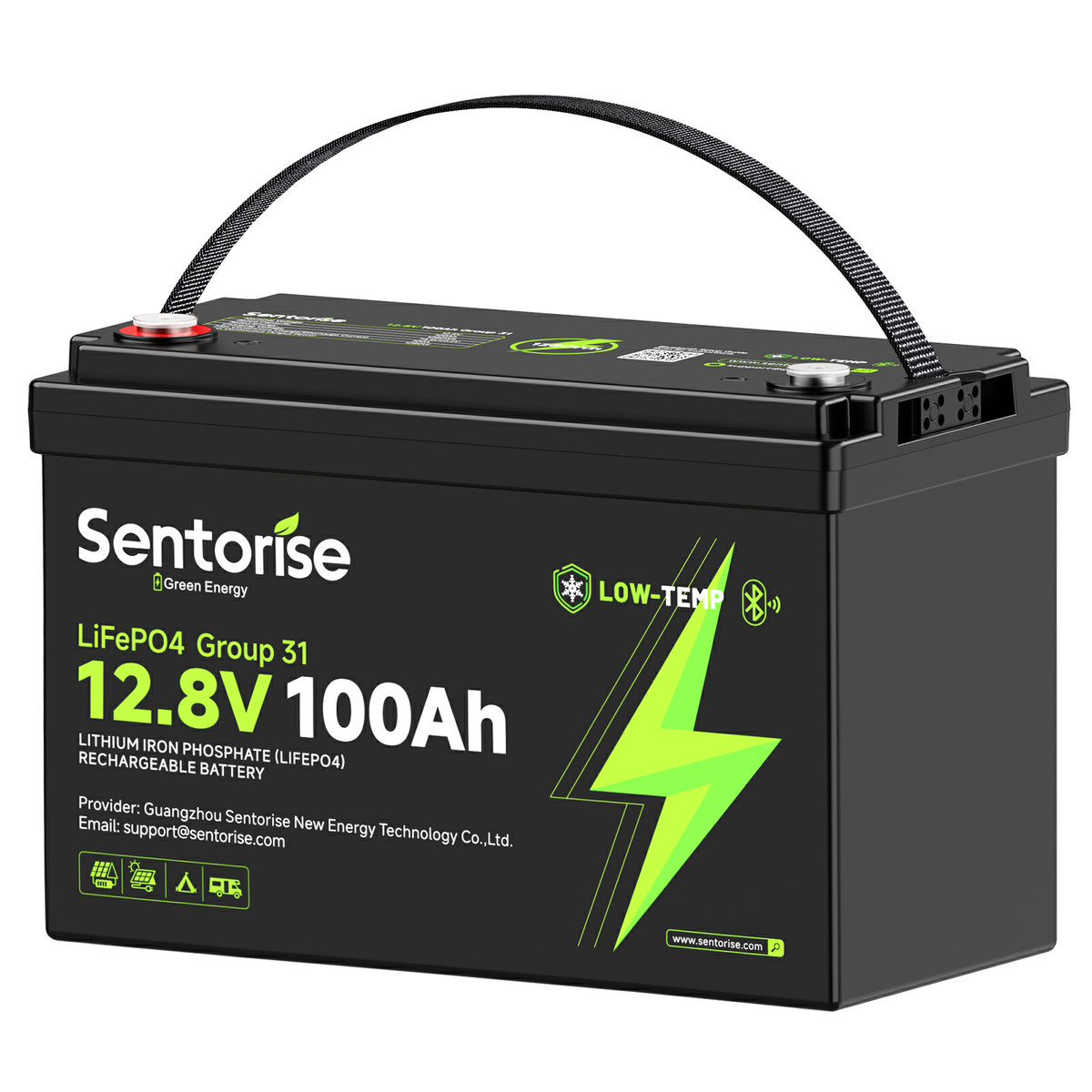 Batterie LiFePO4 12 V 100 Ah Group 31 avec Bluetooth Image principale du produit