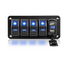 4 Gang 12V/24V Switch Panel with USB-C and Voltmeter