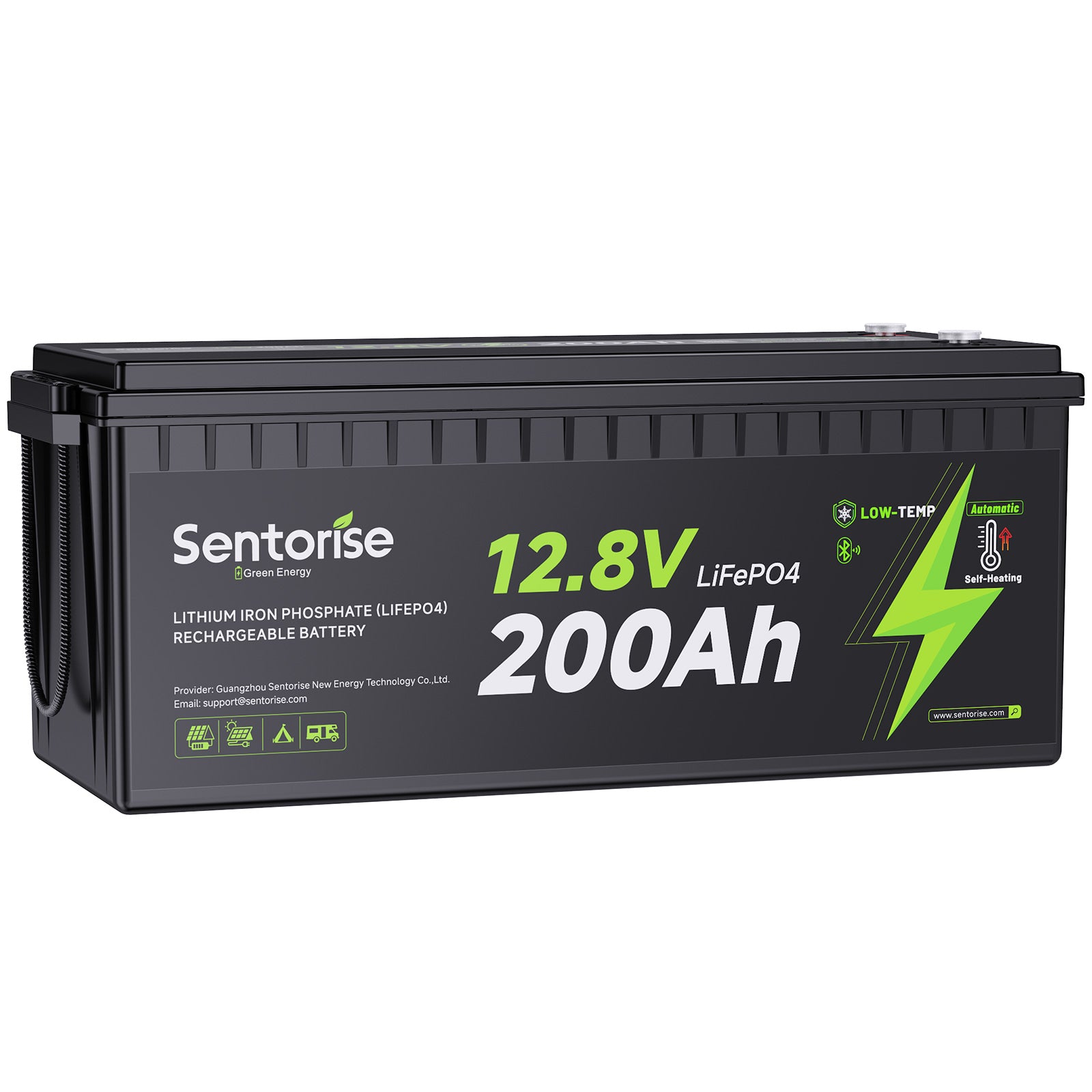 12V 200Ah Heated LiFePO₄ Battery 2560Wh | Self-Heating | Expandable Energy Platform