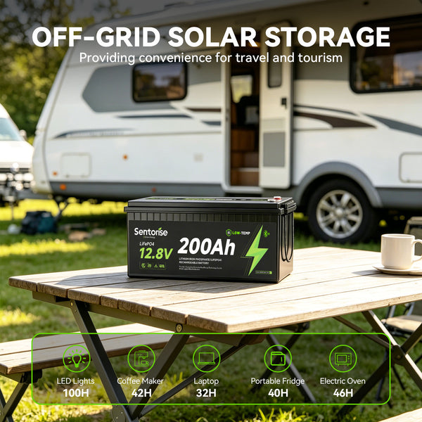 Batterie LiFePO4 Sentorise 12 V 200 Ah Standard avec Bluetooth