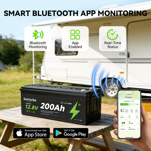 Batterie LiFePO4 Sentorise 12 V 200 Ah Standard avec Bluetooth