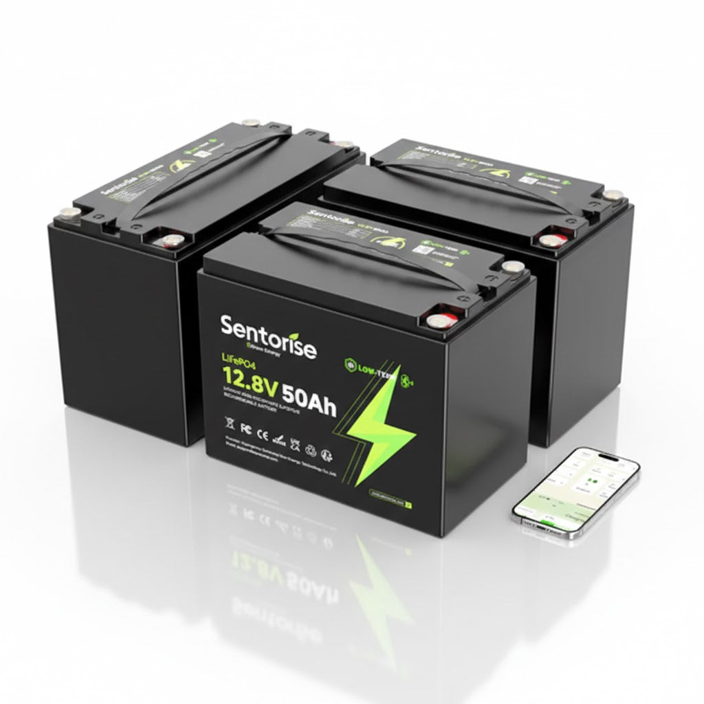 Sentorise 12V 50Ah LiFePO₄ Lithium Battery for Marine, RV, Fish Finder